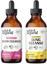 야생 & 유기 생수 Cleanse Tincture 4 fl oz & Lung Cleanse Tincture 4 fl oz