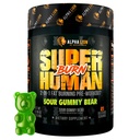 ALPHA LION Superhuman Burn – 2 in 1 Metabolism Booster Pre Workout and Thermogenic Fat Burner for Men – 식욕 억제 및 체중 감량 보충 (21 서빙, Sour Gummy Bear)