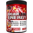 EVL BCAA Lean 에너지 분말 - BCAAs 아미노산과 청결한 Energizers를 가진 전 운동 녹차 뚱뚱한 가열기 지원 - Lean 근육 회복을 위한 BCAA 분말 포스트 운동 회복 음료 - 과일 펀치