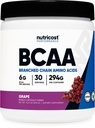Nutricost BCAA 분말 (Grape, 30 서빙) - Optimal 2 : 1 비율, 채식주의, 비 GMO