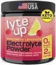 Nutriana Keto Electrolytes Powder No Sugar - Zero Carb & Zero Calorie Electrolyte 음료 믹스 - 수염 분말을위한 설탕 무료 일렉트로닉스 - 빠른 전해질 라즈베리 레몬 맛