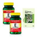 스프링 밸리 비타민 E 심장 건강 규정 식 보충교재 Softgels, 180 mg (400 IU), 200 조사, 2-Pack + 독점적 인 VitaMax 비타민 가이드 (3 항목)