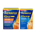 Theraflu Severe 찬 기복 뜨거운 액체 분말 결합: 12ct 주간/밤 꿀 레몬 맛 + 6ct 주간 꿀 생강 풍미