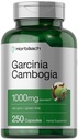 Horbaach Garcinia Cambogia 추출물 알약 | 1000mg | 250 캡슐 | 초본 추출물 보충교재 | Non-GMO, 글루텐 무료