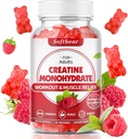 남자 여자를 위한 softbear Creatine Monohydrate Gummies, Vegan Creatine 보충교재 5000mg Creatine HCL 근육 빌더 힘 나무 딸기 풍미 60 조사를 위한 전 운동 Gummies
