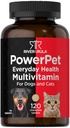 개와 고양이를위한 Horbäach Multivitamin | 120 Chewable Tablet | 애완 동물 건강 지원 보충교재 | 비 GMO & 글루텐 무료 | 강 & RULA