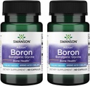 Albion의 Swanson Boron - Boroganic Glycine 보충교재 지원 합동 건강 & 뼈 건강 - 높은 흡수 공식은 전반적인 균형을 지원할지도 모릅니다 - (60의 캡슐, 6mg 각각) (2 팩)