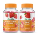 Lifeable 교원질 & 비타민 C + 아연 50mg의 Gummies 뭉치 - 중대한 촉감, 비타민 보충교재, 글루텐 자유로운, GMO 자유로운, Chewable 거미
