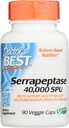 의사 최고의 Serrapeptase 40,000 SPU, 비 GMO, Vegan, 90 Veggie 캡슐 (팩 1)