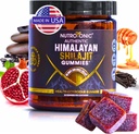 NutroTonic® Organic Himalayan Shilajit Gummies - 석류 및 바닐라 맛 - 남성 및 여성을위한 Shilajit - 와일드 크래프트 마누카 꿀 MGO + 263 - 미국에서 제조 - 30 건강한 구미