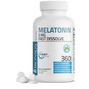 Bronson Melatonin 5mg는 비타민 B6를 가진 Peppermint 정제를 녹습니다 - Relaxation, 360 채식주의자 Chewable Lozenges를 승진시킵니다