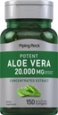Piping Rock Aloe Vera 캡슐 20000mg | 150 Softgels | 농축 추출물 보충교재 | Non-GMO, 글루텐 무료