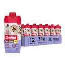 Caffeine, Caramel Macchiato- 20g Protein, Meal Replacement Shakes, Low Carb 및 Low Sugar, 24 비타민 및 미네랄이 함유 된 고단백, 12 개 (팩 1)