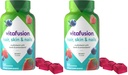 Vitafusion 화려한 머리, 피부 & 못 Multivitamin 플러스 Biotin와 산화 방지제 비타민 C&E, 라즈베리 맛, 135ct (45 일 공급), 미국 번호 하나 거미 비타민 브랜드 (팩 2)