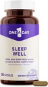1 A Day Sleep Supplement - 성인을위한 수면 보조 식품, Passionflower 및 Melatonin과 수면 지원, 수면 지원, 30 캡슐