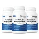 Fairhaven Health 3 Month Supply FertilAid for Men Prenatal Male Fertility Supplement | 그분을 위한 카운트 및 Motility Support Pre Conception | 불임 지원 포함, 아연 및 Folate | 90 캡슐