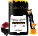 Himalayan 순수한 영양 Shilajit 꿀 스틱 금 소프론, 꿀 - 75% Fulvic 산, 85 + 추적 미네랄 - 남성 여성을위한 - 30 스틱 (Shilajit 꿀 30 스틱)