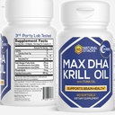 남극 Krill 오일 보충 - DHA EPA 오메가 3 보충 항 산화 아세틸트 - 오메가 3 물고기 오일 지원 뇌, 심장 및 관절 건강 - 60 Krill 오일 SoftGels