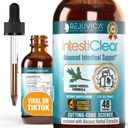 IntestiClear - 고급 Intestinal 지원 보충교재 - 더 나은 흡수를 위한 액체 납품 - 나무, Cloves, 까만 호두, 마늘 & 더 많은 것!