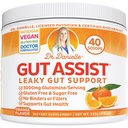 누설 Gut 지원 분말 | L-Glutamine Gut Lining Formula | 닥터 Danielle, 오렌지 맛의 Gut Assist