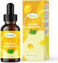 Immune 지원을위한 Phytoral Organic Lemon Balm Leaf Liquid Extract - Mood & Relaxation Support를위한 레몬 Balm Tincture - 성인 및 어린이 다이어트 보충을위한 유기농 Tincture 리프 드롭 - 60 ml
