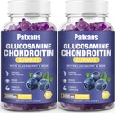 2 팩 3000MG 글루코사민 Chondroitin Gummies - 여분 힘 합동 건강 & MSM Elderberry 자연적인 합동 지원 보충교재, 융통성, 성인을 위한 산화 방지제 면역성이 있는 지원, 120 Gummies.