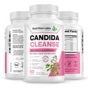Candida는 균형 & 지원, Candidase Detox, 여자 & 남자를 위한 보충을 청소합니다. Gut 건강 & Flora, PH 수준, Intestinal 건강. Lactospore® 프로바이오틱스. 반대로 효모 Overgrowth W/ Oregano의 Caprylic 산