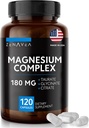 Triple Magnesium Complex 보충 (120 Vegan 캡슐) - 마그네슘 글리세라이드 및 시트레이트의 180mg - Calm 마그네슘 복합 보충제