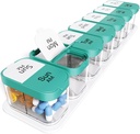 Odaro Extra Large Weekly Pill 주최자 2 Times A Day, Pill Box 7 Day Am Pm to Hold Daily Medicine Vitamin and Supplements - Cyan