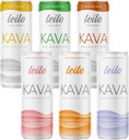 LEILO | 카바 전원 스파클링 릴랙션 음료 | 다양한 샘플러 6-Pack – Non-ALC Calming 음료 – (3) Classic & (3) Mocktail flavors | 12 fl oz Cans (Pack of 6)
