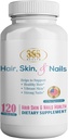 365 Health Skin, Nails & Hair, Advanced Formula, 120 Tablets - 헤어, 네일 및 스킨 헬스에 대한 콜라겐 지원 - 아연, 비타민 C 및 비 GMO, Vegan, 글루텐 및 데이리 무료 - 120 서빙 제공