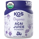 KOS 유기 Acai 주스 분말 - USDA에 의하여 증명되는 유기, 식물 근거한 Superfood 산화 방지제, 브라질에서 최고 딸기, 스무디와 그릇, 0g 설탕, 벌레, 글루텐 자유로운, 비 GMO - 120의 서빙을 위해 중대한