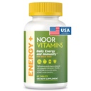 Noor Vitamins Energy+ Multivitamin; Halal Vitamin for Energy Production & Immunity, 26 Vitamins & Minerals, Black Seed, 날짜, 꿀, 남성 및 여성. 젤라틴 무료, 2 개월 공급