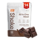 310 영양 All-In-One Meal Replacement Shake Powder - 식물 기반 단백질 스무디 혼합 w / 높은 섬유, Probiotics & Adaptogens - 낮은 Carb, Vegan, Keto & Paleo 친절 - 초콜릿 블리스 - 14 Srv