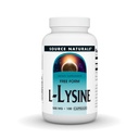Source Naturals L-Lysine Free Form - 아미노산 보충 지원 에너지 형성 및 교원질 - 100 캡슐