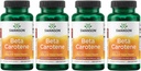 Swanson 베타 카로틴 비타민 A 25000 IU Softgels - 피부, 눈 및 면역 체계 건강 - 산화 방지제 지원 - 7500 mcg (300 Softgels) (4 팩)