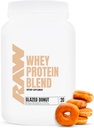 RAW Whey Protein Powder Blend, Glazed Donut (20 서빙) - 근육 성장 및 회복을위한 Grass-Fed Microfiltered Protein Isolate - 남성 및 여성을위한 Pre & Post 운동 스포츠 영양 보충