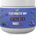 전해질 분말 - 상쾌한 운동 회복 Electrolytes, Sugar Free, Gluten Free & Vegan, Pure Keto & Paleo Hydration 음료, 면역 부스트 비타민 (198 그램, 포도)