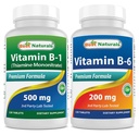 Thiamine Mononitrate 500 mg & 비타민 b6 200mg로 제일 자연적인 비타민 B1