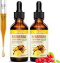(2 팩) Berberine 보충교재, 1500mg Ceylon Cinnamon, Bitter Melon를 가진 유기 Berberine 액체 하락 - Immune와 Metabolism, Vegan, 파인애플 풍미 2 FL Oz를 지원합니다