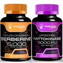 Nattokinase 보충교재 캡슐 - 5000 FU - 순수한 일본 Natto 추출물, 심장 및 면역 지원에서 효소