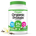 Orgain 유기 채식 단백질 분말, 바닐라 콩 - 21g 식물 단백질, 6g Prebiotic 섬유, Lactose 성분 없음, 추가 설탕 없음, 비 GMO, 쉐이크 및 스무디를 위해, 2.03 lb (포장 월병)
