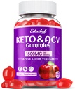 Keto ACV Gummies - 1500mg Apple Cider Vinegar Gummies Probiotics, B12 및 Keto 지원, Detox & Cleanse, GMO Free & Vegan - 60 카운트 ...