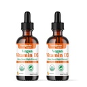 LIQUIDHEALTH 비타민 D3 4000 IU, 성인 & 아이를 위한 USDA 유기 비타민 D 액체 하락, 면역 체계 지원, 뼈 건강, 계류 지원, 건강한 피부 - 미국에서 만드는 (2 팩)
