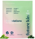 Future Kind Carrageenan-Free Foundation은 오메가 3, B12, D3, 아연, 이오딘, 마그네슘, K2 및 셀레늄, 비건, 부유 한 가방 (60ct)을 가진 여성 및 남성을위한 멀티 비타민입니다.