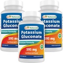 최고의 자연 칼륨 Gluconate 595 mg 250 정제 (250 개)