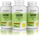 NaturalSlim Natural Potassium Citrate Gluconate 99 mg - Kadsorb는 Electrolyte Balance & Normal pH를 지원합니다. 필수 미네랄이 함유 된 흡수성 칼륨 보충제 - 비 GMO 400 캡슐 3 팩