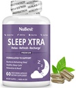 NuBest Sleep Xtra | 성인을위한 건강한 수면 지원 | 비타민 B6, Melatonin, Ashwagandha, Chamomile, Valerian & More - Non Habit-Forming | 60 Vegan 캡슐 | 1 개월 공급