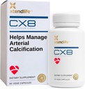 Xtendlife CX8 심장 혈관 지원, 순환 및 동맥 건강을 위한 심장 건강 보충교재 - 비타민 K2 MK7, D3, Tocotrienols 및 바다 Buckthorn-30 일 공급으로