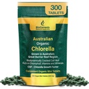 Biogenesis Organic Chlorella Mini Tablets – 300 Count (200mg) | 호주 Grown | Chlorophyll, 비타민 및 미네랄이 풍부한 | 에너지 및 면역성이 지원 | Vegan Mini Tablets